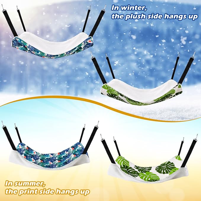 Jetec 2 Pack Cat Hammock for Cage, Catio Accessories Reversible Soft Cats Bed - Image 7