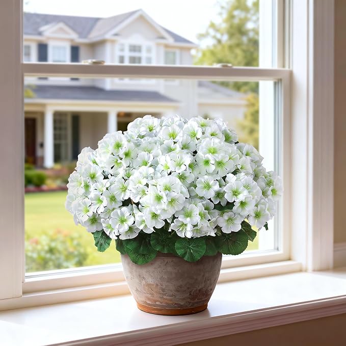 2 Pack Artificial Geranium Flowers Topitary Trees - Image 4
