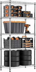 1250 lbs Steel Heavy Duty 5-Tier Utility Shelving Unit Steel Organizer Wire Rack by MEIGAOPLASTICANDMETALHKCOLIMITED