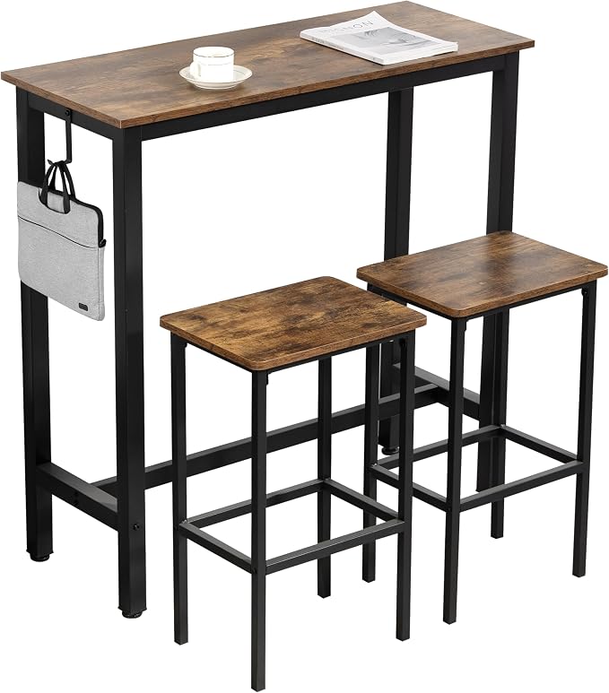 Finnhomy Bar Table Set, 39.3" Pub Table High Top Table, Rectangular Bar Height by Finnhomy