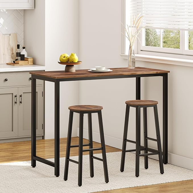 HOOBRO Bar Stools, Barstools Set of 2, Counter Height Barstools, 24.8" Bar - Image 5