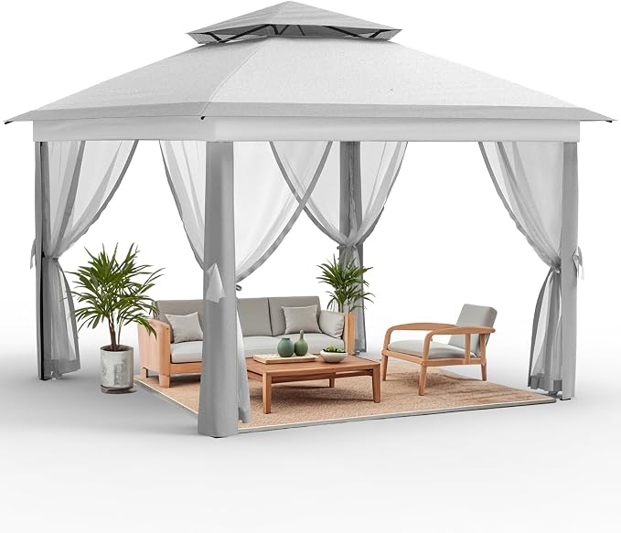 11x11 FT Outdoor Gazebo, Heavy Duty Pavilion by Towallmark
