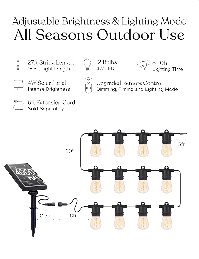 Brightech Ambience Pro Super Bright Solar Outdoor String Lights: Security - Image 3