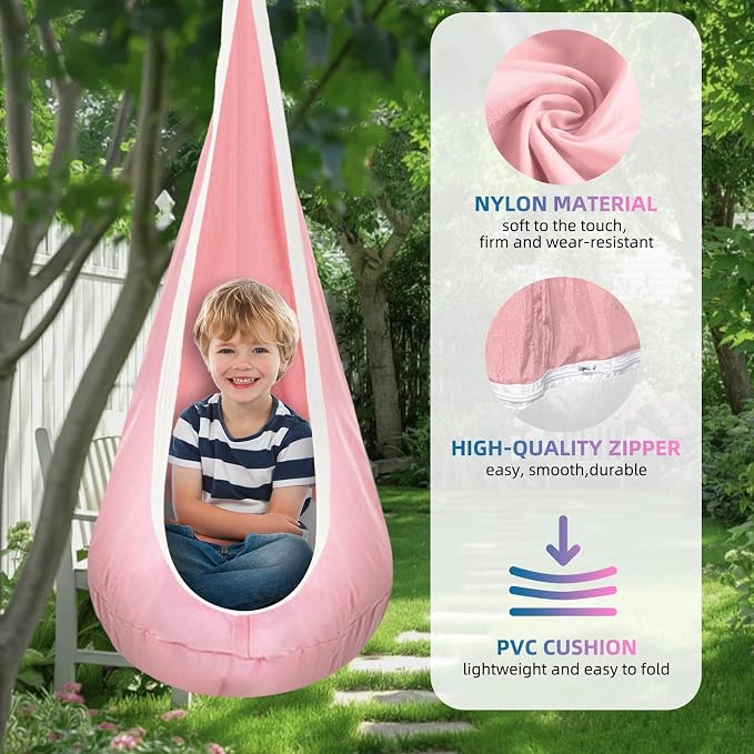 Kids Swing Seat Hammock Chair Indoor Outdoor Hanging Chair - Image 6