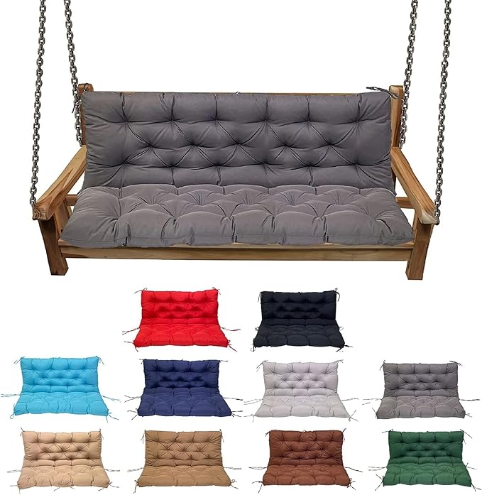 Swing Cushion Replacement Outdoor Porch Waterproof Bench Cushion 2-3 Seater by YXMKJOS