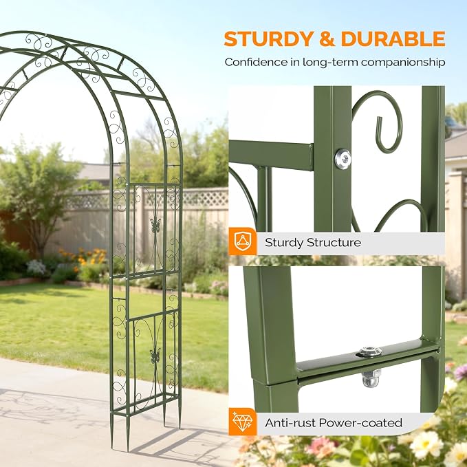 VINGLI Garden Arbor, Arch Archway - Image 6