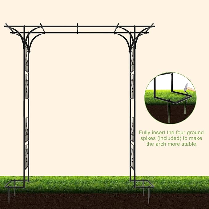 OUSHENG 7FT Garden Arch Arbor - Image 3
