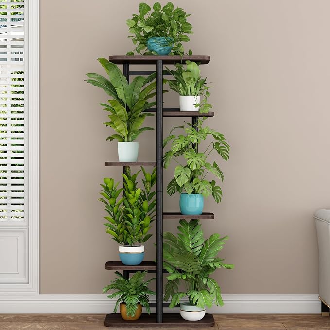 LINZINAR Plant Stand 6 Tier 7 Potted Indoor Plant Shelf Multiple Stands - Image 3