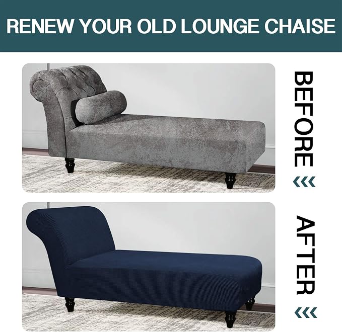 FantasDecor Chaise Lounge Cover Stretch Armless Chair Slipcover - Image 6