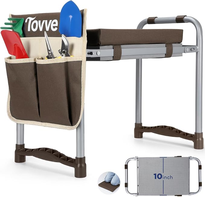 Foldable Garden Kneeler and Seat, Heavy Duty Garden Stool - Image 9