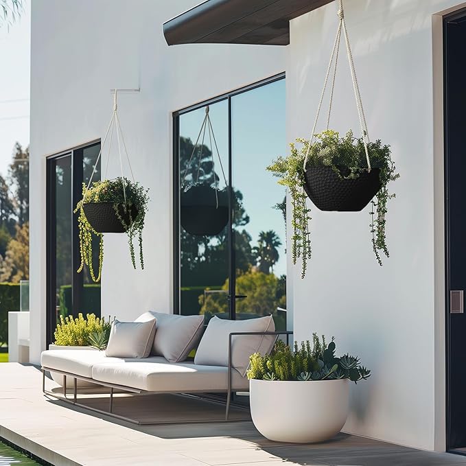 LA JOLIE MUSE Hanging Planters for Outdoor Plants, Large Hanging Planter - Image 3