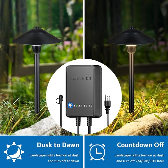 SUNVIE All-in-One LED Pathway Lighting Kit, 3000K Waterproof Landscape Lighting - Image 3