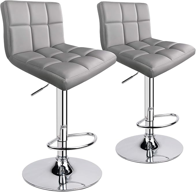 Leopard Bar Stools, Modern PU Leather Adjustable Swivel Bar Stool - Image 9