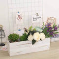 Efavormart 18"x6" Whitewash Wood Planter Box by efavormart
