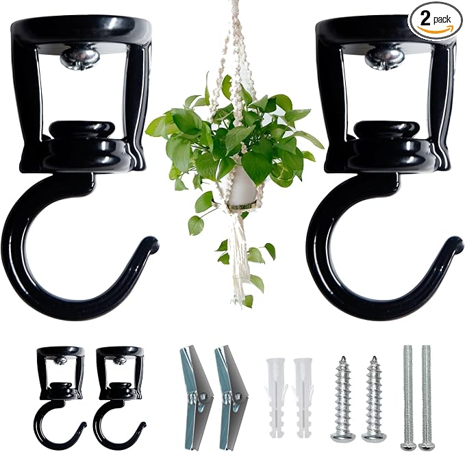 ONIKK Ceiling Hooks for Hanging Plants, Heavy Duty Metal Plant Hooks, Screw in by ONIKK