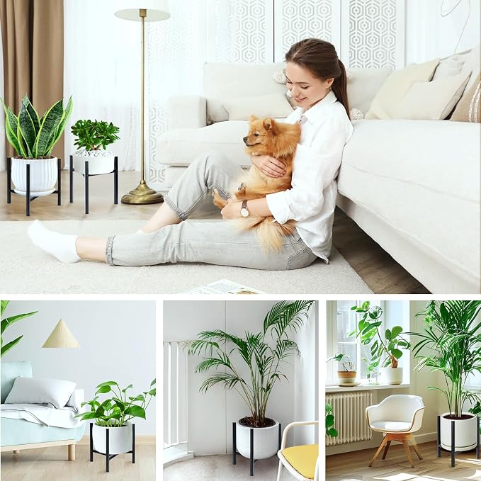 Airpark Plant Stand Indoor Adjustable, Metal Modern Plant Stand, Heavy Duty - Image 5