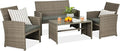 Best Choice Products 4-Piece Outdoor Wicker Patio Conversation Furniture Set by BestChoiceProducts