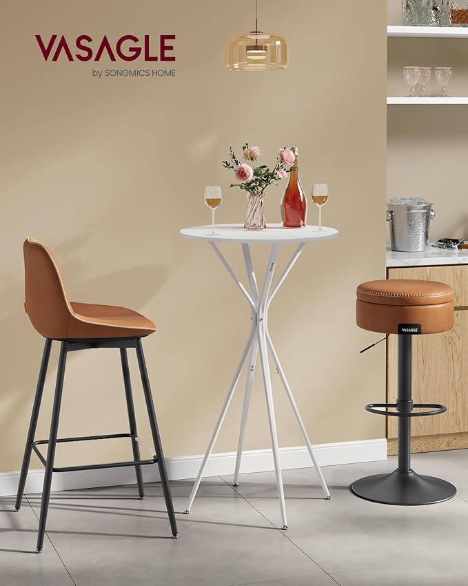 VASAGLE Bar Table, Round Cocktail High Top Pub Bistro Table - Image 2