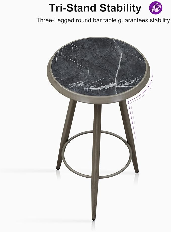 PURPLE LEAF Counter Height Bar Stools Table Dining Table - Image 7