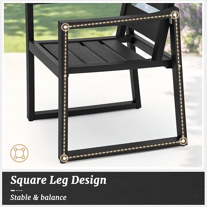 HDPS Outdoor Dining Chairs, Patio Dining Chairs - Image 6