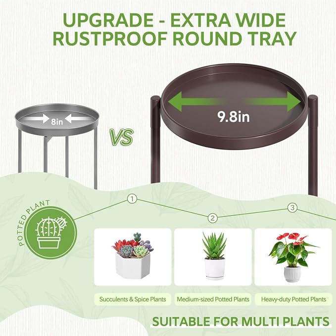 iDavosic.ly 7 Tier Large Plant Stand Indoor, 10 Inch Wide Tall Corner Metal - Image 3
