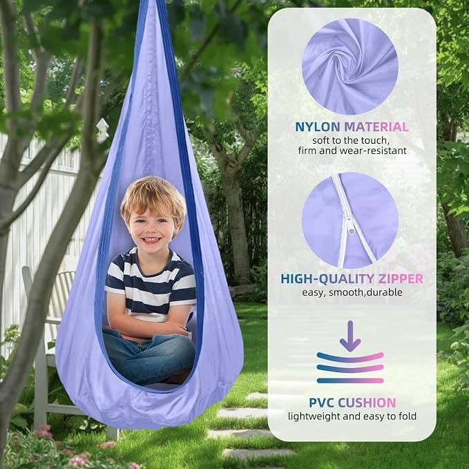 Kids Swing Seat Hammock Chair Indoor Outdoor Hanging Chair - Image 6