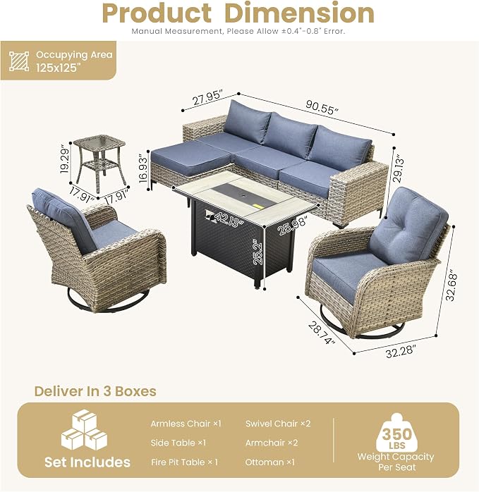 HOOOWOOO Outdoor Sectional Furniture Set - Image 8