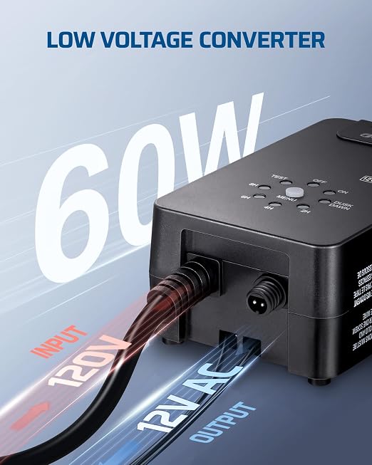 DEWENWILS 60W Low Voltage Landscape Transformer, 120V AC to 12V AC Outdoor - Image 3