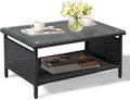 VINGLI Outdoor Wicker CoffeeTable Patio Coffee Tables by VINGLI