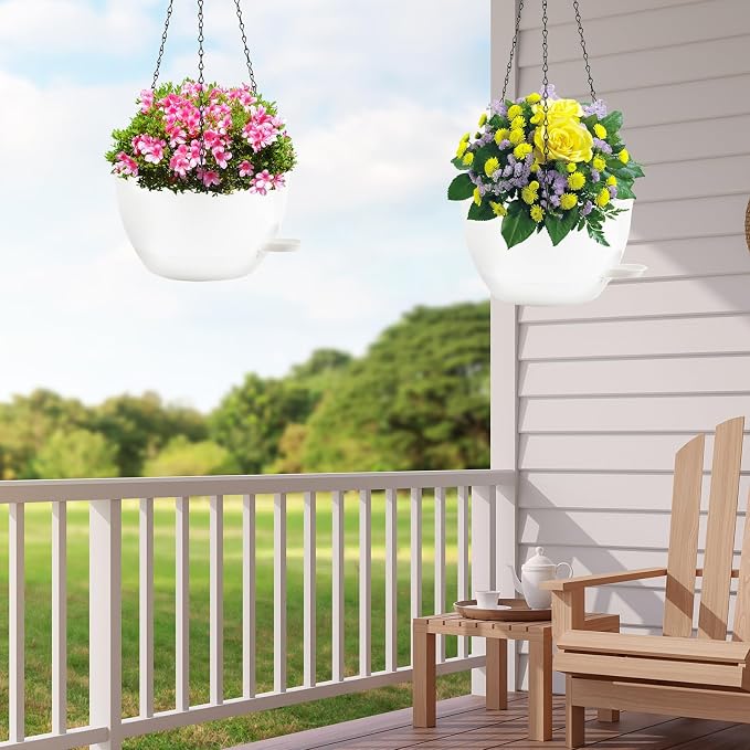 10 inch Hanging Planters for Indoor Plants, 3 Pack Self-Watering Hanging - Image 6