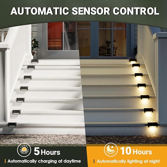 SOLPEX Solar Deck Lights Outdoor 20 Pack, Solar Step Lights Waterproof Led - Image 2