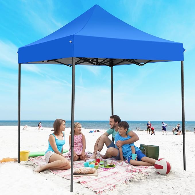 COBIZI 6.6x6.6 Pop up Canopy Tent Heavy Duty Without Sidewalls, Easy Set-up - Image 5