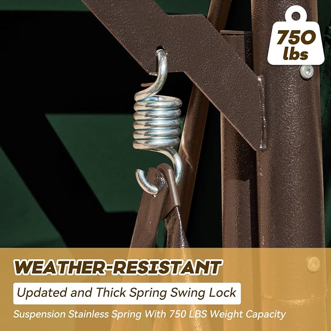 3 in 1 Patio Swing with Adjustable Canopy - Image 6
