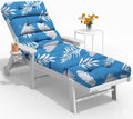 All Weather Chaise Lounge Cushions Outdoor 74.4 x 22 x 4 Inches Lounge Chair by Tycdiose