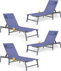 4 Pack Foldable Chaise Lounge Chair by HOMELYM