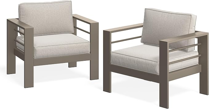 Wisteria Lane 2-Piece Patio Sofa Set, Metal Outdoor Armchair by WisteriaLane