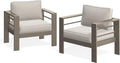 Wisteria Lane 2-Piece Patio Sofa Set, Metal Outdoor Armchair by WisteriaLane