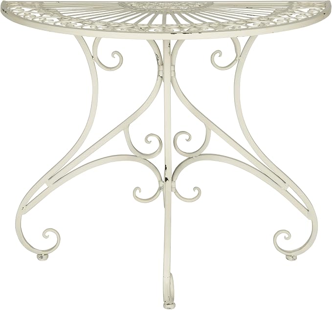 Safavieh Outdoor Collection Annalise Antique White Accent Table by SAFAVIEH