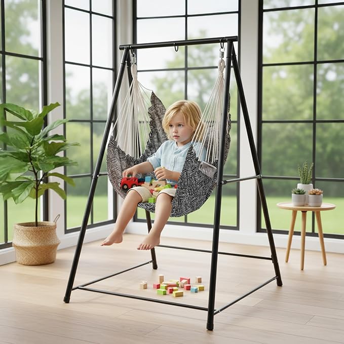ONCLOUD 660LBS Heavy Duty Hammock Chair Stand, Universal Hanging Chair Stand - Image 5