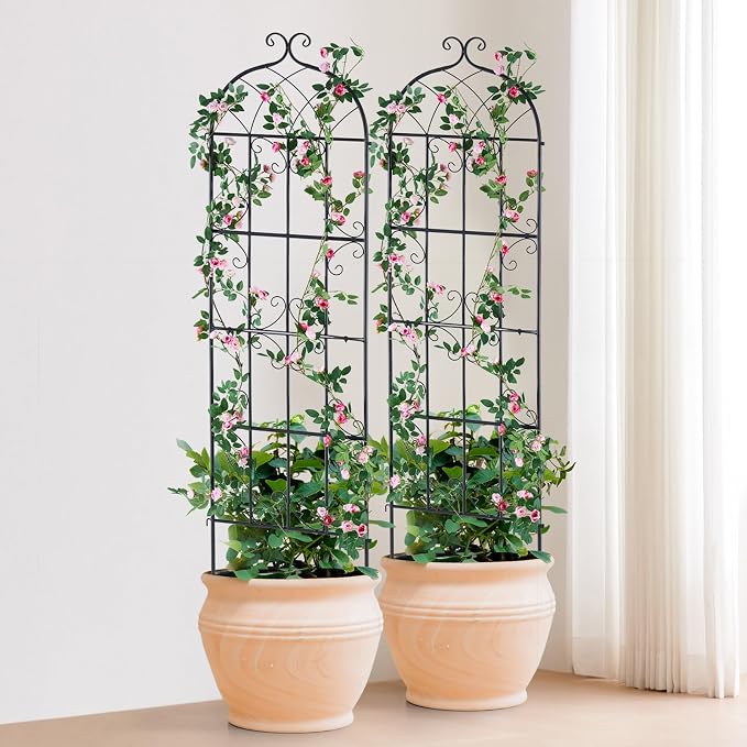 VEVOR 71 x 20 in, 2 Packs Rustproof Metal Garden Flower Trellis, Outdoor - Image 8