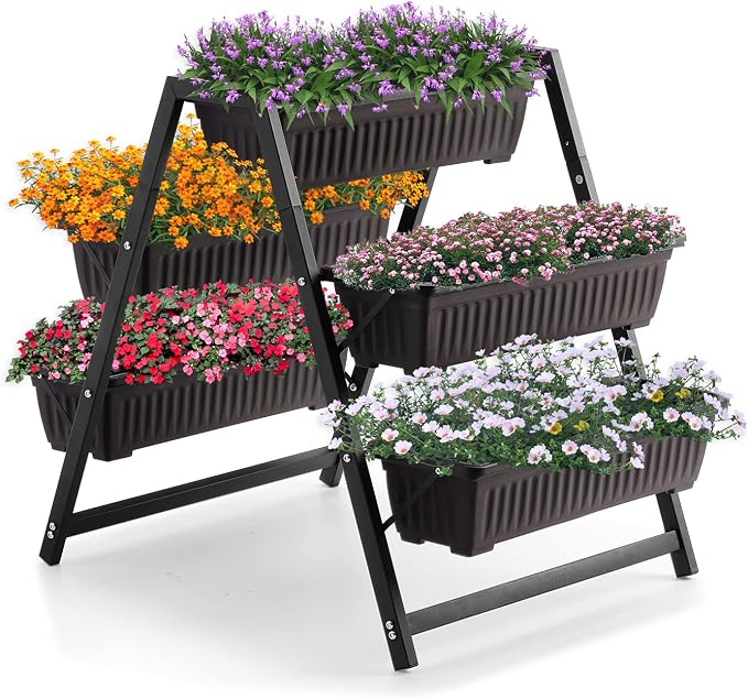 Raised Garden Planter Bed, Tiered Planter Stand by SweetBin