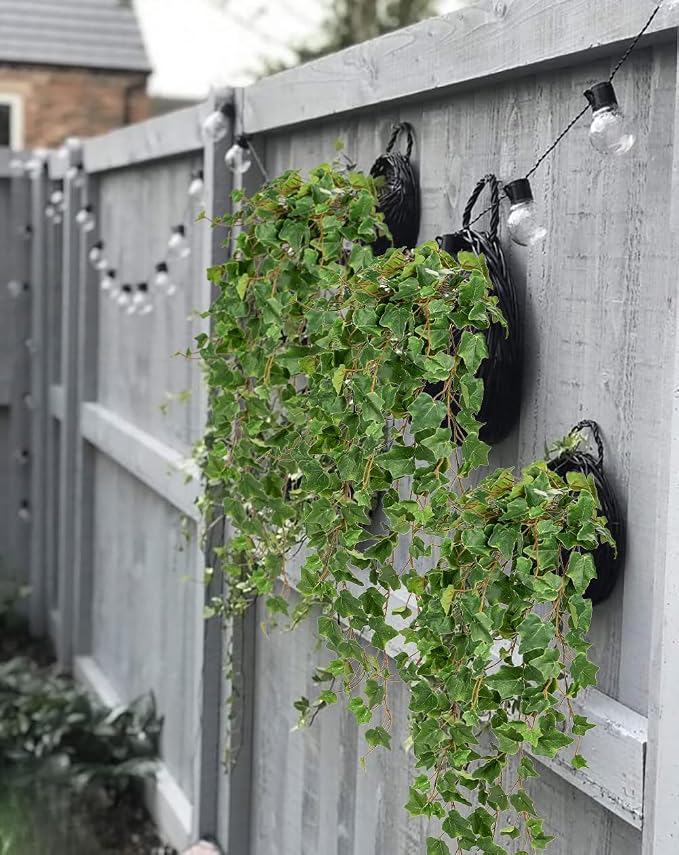 Hollyone Artificial Hanging Plants 35.4" Fake Ivy Vine Faux Ivy Leaves Fire and - Image 6