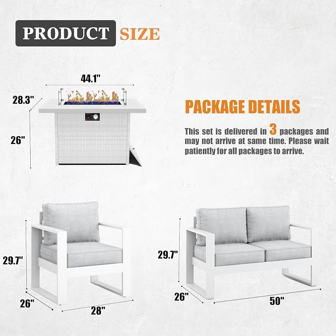 Outdoor Aluminum Furniture Set - Image 7