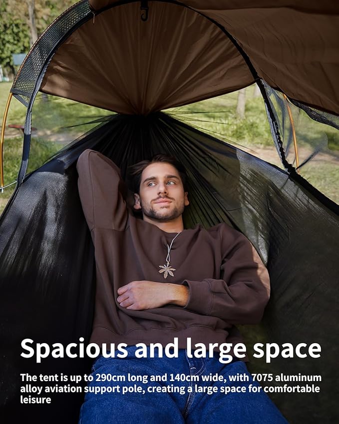 Camping Hammock Tent with Mosquito Net and Sunshade, Extra Large - Image 4
