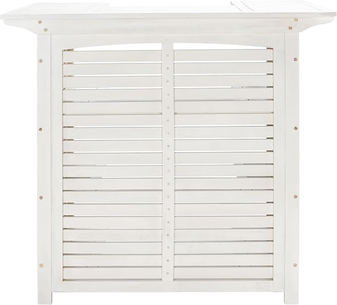 SAFAVIEH Outdoor Collection Monterey White Wash 3-Shelf Patio Bar Table by SAFAVIEH