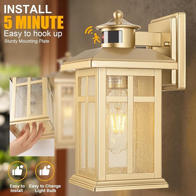Outdoor Light Fixture Motion Sensor, Modern Wall Lights, Outdoor Garage Light - Image 3