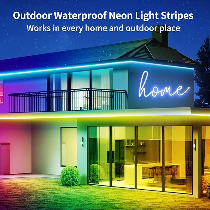 66FT Neon LED Rope Lights IP65 Waterproof LED Lights - Image 5