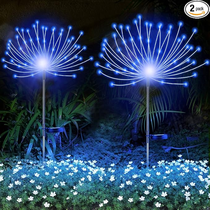 YOTOZU 2 PCS Solar Firework Light, Outdoor Solar Garden Decorative Lights 120 by YOTOZU