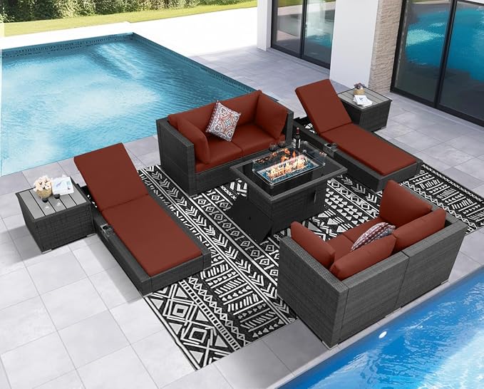 NICESOUL 9 Piece Patio Furniture Set - Image 2