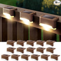 DenicMic 16 Pack Solar Deck Lights Outdoor Waterproof 4000K Warm White LED by Denicmic